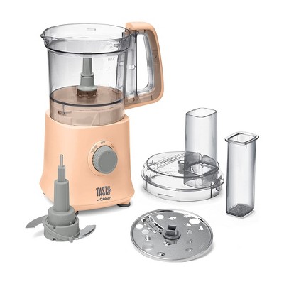 Cuisinart Tasty 4 Cup Kitchen Mini Food Processor Appliance Machine with Locking Lid and Reversible Slicing and Shredding Disc, Tangerine