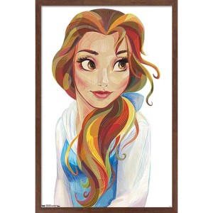 Trends International Disney Beauty And The Beast - Belle - Stylized Framed Wall Poster Prints - 1 of 4