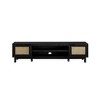 Modern Rattan-Door Low TV Stand for TVs up to 80 inches - 4 of 4