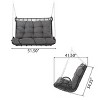 Christopher Knight Home Arruda Outdoor Wicker Porch Swing with Cushions - 3 of 4