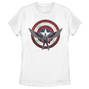 Women's Marvel The Falcon and the Winter Soldier Sam Wilson Shield T-Shirt - 1 of 4