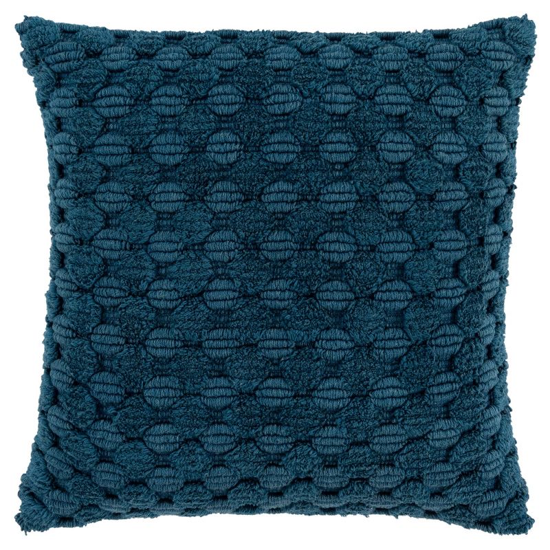 20&#34;x20&#34; Oversize Solid Textured Square Throw Pillow Cover Teal - Rizzy Home, 1 of 9