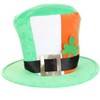 HalloweenCostumes.com One Size Fits Most   Adult Supreme Irish Flag Plush Costume Hat, White/Orange/Green - 2 of 4