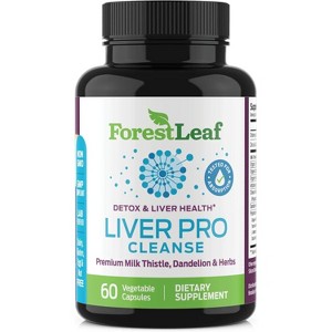Forest Leaf Liver Detox Cleanse, Fatty Liver Repair Liver Supplement with Milk Thistle, Dandelion Root Extract & Herbs - 60 Caps - 1 of 4