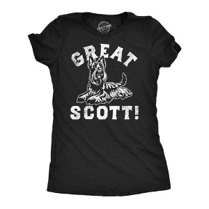 Womens Funny T Shirts Great Scott Sarcastic Puppy Graphic Novelty Tee For Ladies - Crazy Dog Women's T Shirt - 1 of 4