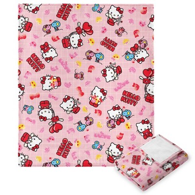 Sanrio Hello Kitty Hello Love Silk Touch Throw Blanket 50x60 Inches