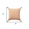 18" X 18"  And Ivory 100% Cotton Striped Zippered Pillow - 3 of 4