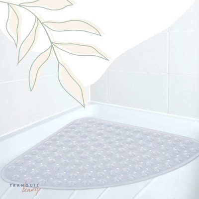 Clear Curved Non-Slip Rubber Bath Mat for Kids
