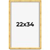 PosterPalooza | Minimalist Shadow Box Gold Picture Frame - UV Acrylic, Backing, Hanging Hardware - 2 of 4