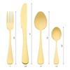 REGALWOVEN Stainless Steel Mirror Polished Flatware Set with Supporting Shelf Silverware Set 24 Pieces - 2 of 4