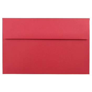 JAM Paper Brite Hue A10 Envelopes 6 X 9 1/2 50 per pack Red
