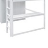 NicBex Full Size Loft Bed with Desk & Built-in Wardrobe,Spacious Wooden Storage Loft Bed with Shelves & Drawers,Loft Bed for Kids,Teen,Adults - 4 of 4