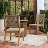 Cambridge Casual Nassau 2pc Teak Wood Outdoor Dining Chair - 2 of 4