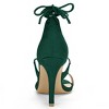 Allegra K Women's Solid Open Toe Lace Up Stiletto Sandals - 4 of 4