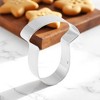 Unique Bargains Pastry Cutter Christmas Hat-Shaped Dishwasher Safe Stainless Steel Silver Tone 1Pcs - 2 of 4