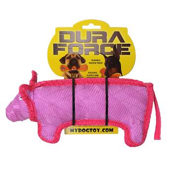 DuraForce Pig Dog Toy - Pink - S