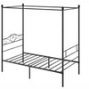 VECELO Metal Canopy Bed Frame, Twin Size Bed Frame with Headboard & Footboard, Heavy Duty Steel Slats, No Box Spring Needed Platform Bed - 2 of 4