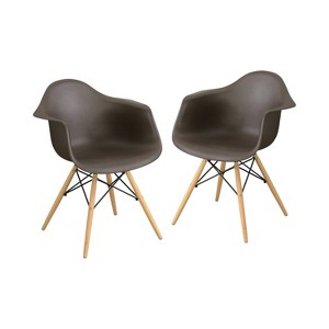 Set of 2 Harlan Contemporary Accent Chairs Brown - ioHOMES