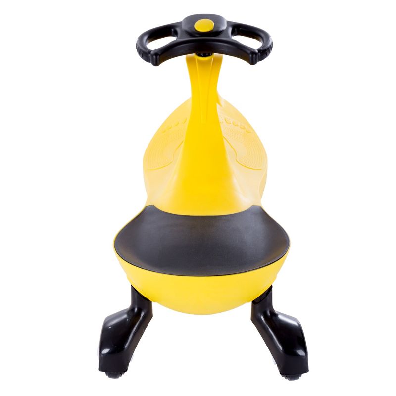 Toy Time Kids' Zig Zag Wiggle Car Ride-On - Yellow and Black, 2 of 7