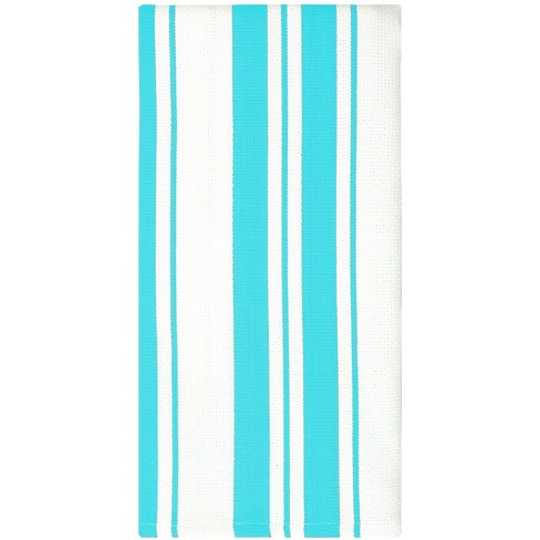 5pk Microfiber Waffle Kitchen Towel And Dish Cloth Set Sea Blue - MU Kitchen