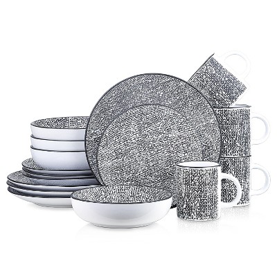 Stone Lain Sophie 16-Piece Stoneware Dinnerware Set, Service for 4