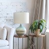 Bayside Horizon Table Lamp with Fabric Shade White/Light Blue - Lalia Home: No Assembly, Chrome Accents, UL Listed - 4 of 4
