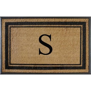 A1HC Rubber & Coir Flocked Doormat 30"x48", Anti-Shed, Heavy Duty for Front Door Monogrammed Mat - 1 of 4