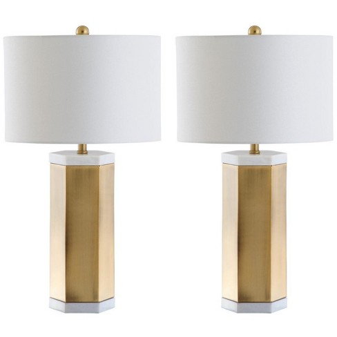 Alya Table Lamp (Set of 2) - White/Brass Gold - Safavieh. - image 1 of 4