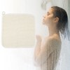 Unique Bargains Elasticity Body Scrub Towel for Shower 9.84"x9.84" Beige 1 Pc - 2 of 4