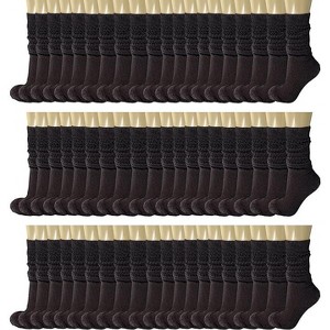 120 Pairs Extra-Long Heavy Slouch Socks – Women's Shoe Size 5-10, Cotton Blend, Retro 80s Style - 1 of 1