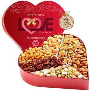 Gourmet Nuts Gift Basket in Heart-Shaped Box - Perfect Gift for Lovers - 1 of 4