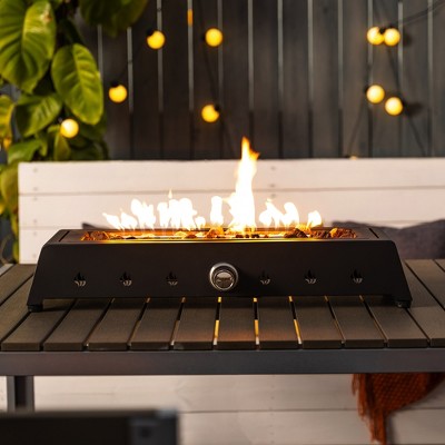 VYNXARIA 28" Propane Tabletop Gas Fire, 50000 BTU Round Steel Fire Pit for Outdoor living room Garden Balcony,Black