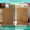 TOAOTBNBO Metal Privacy Screen with Stand, Decorative Privacy Fence Panels with Louver Pattern, Outdoor Privacy Screen for Balcony, Brown - 4 of 4