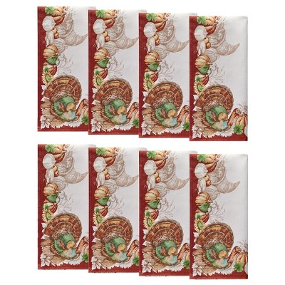 Target Home Set of 8 Washable Reusable Napkins Gray Floral Print