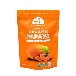 Mavuno Harvest Organic Dried Papaya Fruit Snacks, a Vegan & Gluten Free Healthy Snack with No Preservatives or Added Sugars - 1 of 4