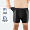CARER 4-Pack Mens Incontinence Underwear Washable Reusable Incontinence Boxer for Men Bladder Leak Protection Comfort Breathable - 3 of 4