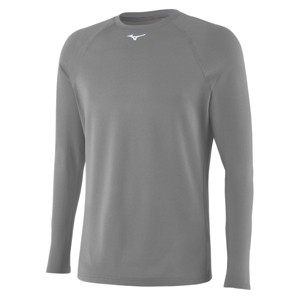 Mizuno Thermoression Ls Yth Youth - Boys Size Large In Color Grey (9191) - 1 of 1