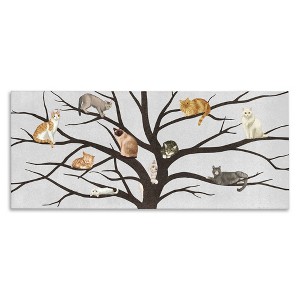 Stupell Industries Cats In Tree Pet Painting, 30" x 13" - 1 of 4