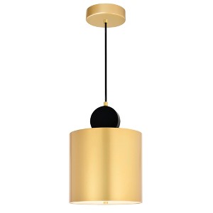 CWI Lighting Saleen LED Mini Pendant With Sun Gold & Black Finish - 1 of 4
