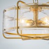 LLHZSY Lantern Clear Handmade Glass Ceiling Chandelier 17 9/10" Wide 4-Light Fixture-Gold - 4 of 4