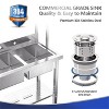 winado 36 x 21 in. Two Compartment Stainless Steel Sink with Shelves - 3 of 4
