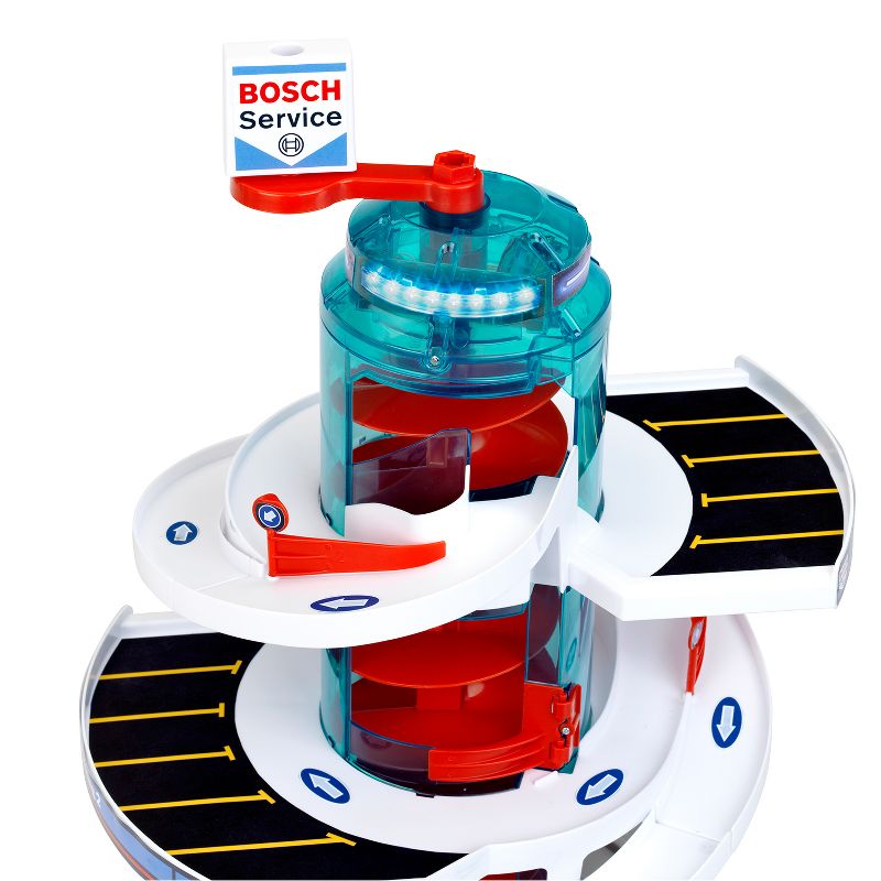 Theo Klein Bosch Car Service Helix Shaped Multi Story Parking Garage Pretend Playset Toy with 2 Toy Cars for Kids Aged 3 and Up, 4 of 7