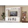 TIRAMISUBEST 92" 4-Piece Modern Entertainment Wall Unit Tempered Glass Door TV Stand Adjustable Shelves Bookshelves All-in-1 Media Console, White - 4 of 4
