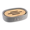 Evideco French Home Goods Elegant Dolomite Soap Dish with Bamboo Tray – Stylish Bathroom Accessory, Versatile Use in Kitchen & Bathroom - 2 of 4