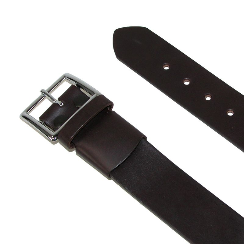 Boston Leather Men's Leather Garrison Belt with Hidden Elastic Stretch, 2 of 3