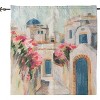 Manual Woodworkers and Weavers "Santorini Street I Grande" Wall Tapestry, 35" x 42", Woven Mediterranean Art in Multi-Color - 2 of 3