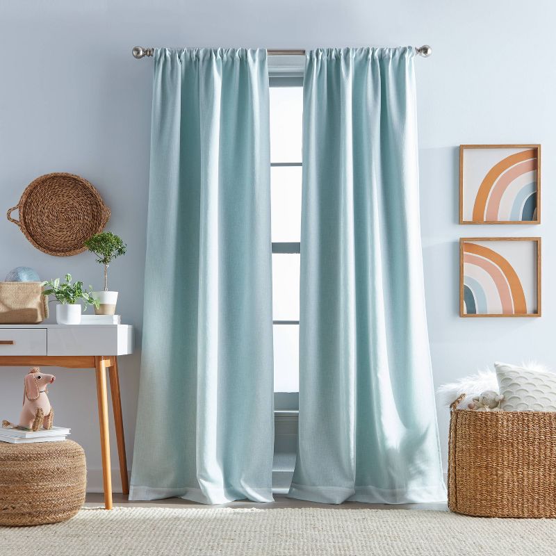 2pk 63" Cleo Poletop Curtains Lined Pale - Dream Factory, 1 of 6