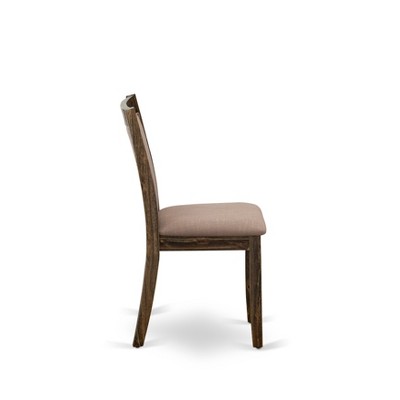 Coffee Linen Upholstered High Back Parsons Side Chair Set