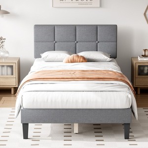NicBex Full Size Metal Bed Frame with Steel Slat Support,Heavy Duty Metal Platform Bed frame for Bedroom - 1 of 4