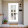 PexFix 36"x80" 8 Lite Full Lite Clear Glass Left Hand Inswing Fiberglass Entrance Door 6-9/16 Door jamb White Primed Fiberglass Knock Down Front Door - 3 of 4